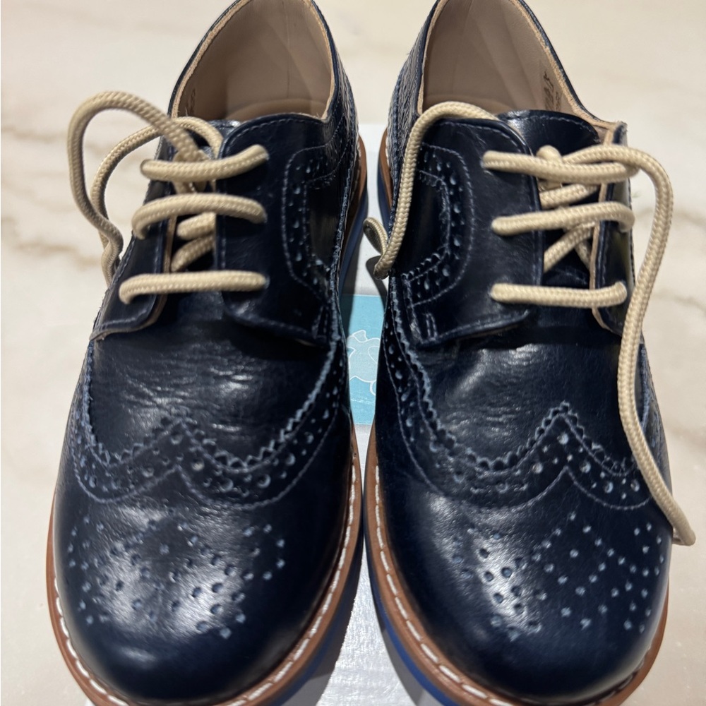 Boys Elephantito Blue Kids Oxford Shoes size 13
